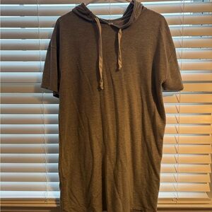 Gray Hoodie T-Shirt Dress